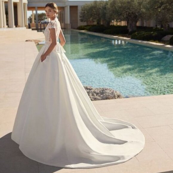 Rosa Clara Dresses & Skirts - Rosa Clara Beaded Mikado Wedding Dress